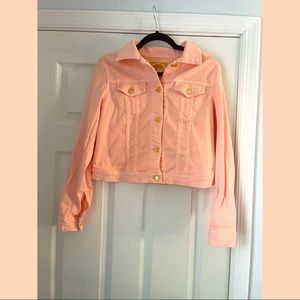 Pale Peach Michael Kors Jean Jacket. Sz S